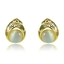 Show details for Beautiful Shaped Gold Plated Opal (Imitation) Stud