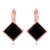 Picture of Fast Selling Black Enamel Hoop Earrings with No-Risk Return