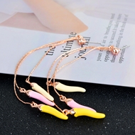 Picture of Zinc Alloy Rose Gold Plated Dangle Earrings at Super Low Price