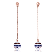 Picture of Featured Blue Rose Gold Plated Dangle Earrings with Full Guarantee