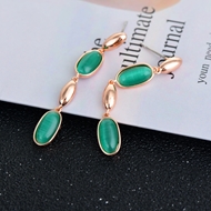 Picture of Classic Green Dangle Earrings with 3~7 Day Delivery