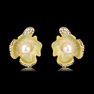 Picture of Fancy Flower Gold Plated Stud Earrings