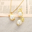 Show details for Attractive White Zinc Alloy Necklace and Earring Set with No-Risk Return