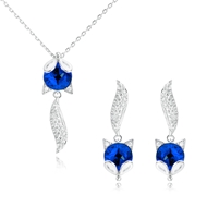 Picture of Recommended Blue Fashion Necklace and Earring Set from Top Designer