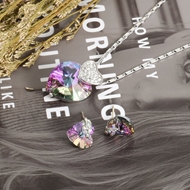 Show details for Fashion Platinum Plated Necklace and Earring Set Online Only Show details for Fashion Platinum Plated Necklace and Earring Set Online Only