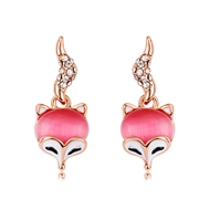 Picture of Pretty Opal Rose Gold Plated Dangle Earrings