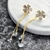 Picture of Trendy Gold Plated White Dangle Earrings with No-Risk Refund