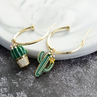 Picture of Hot Selling Green Delicate Dangle Earrings from Top Designer