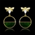 Picture of Brand New Green Delicate Dangle Earrings with Full Guarantee