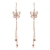 Picture of Copper or Brass Rose Gold Plated Dangle Earrings in Flattering Style