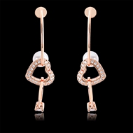 Picture of Trendy Rose Gold Plated Casual Dangle Earrings with No-Risk Refund