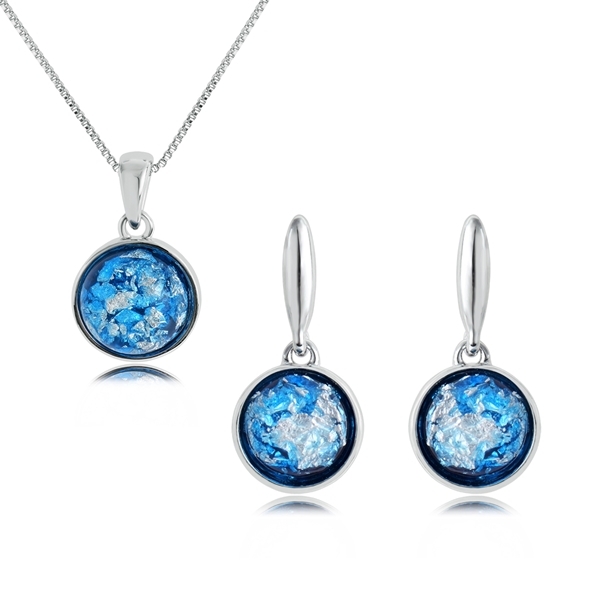 Picture of Irresistible Platinum Plated Classic Necklace and Earring Set As a Gift