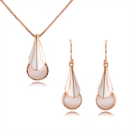 Picture of Low Price Rose Gold Plated Casual Necklace and Earring Set from Trust-worthy Supplier