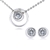 Picture of Pretty Cubic Zirconia Platinum Plated Necklace and Earring Set
