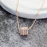 Picture of Shop Rose Gold Plated Cubic Zirconia Pendant Necklace with Wow Elements