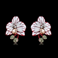 Picture of Low Price Zinc Alloy Red Stud Earrings from Trust-worthy Supplier