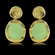 Picture of Distinctive Green Enamel Dangle Earrings As a Gift