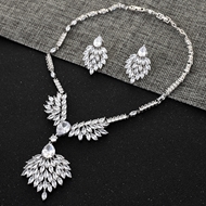 Show details for Low Price Copper or Brass Cubic Zirconia Necklace and Earring Set from Trust-worthy Supplier Show details for Low Price Copper or Brass Cubic Zirconia Necklace and Earring Set from Trust-worthy Supplier