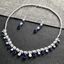 Show details for Need-Now Blue Casual Necklace and Earring Set from Editor Picks