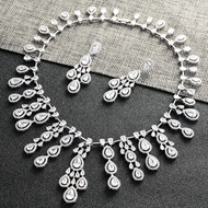 Show details for Luxury Cubic Zirconia Necklace and Earring Set Online Only Show details for Luxury Cubic Zirconia Necklace and Earring Set Online Only
