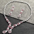 Picture of Pretty Cubic Zirconia Big Necklace and Earring Set