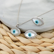 Picture of Sparkly Casual Opal Necklace and Earring Set