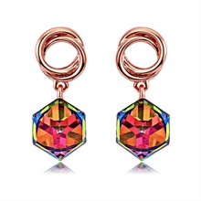 Show details for New Season Colorful Artificial Crystal Dangle Earrings with SGS/ISO Certification