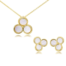 Show details for New Shell Classic Necklace and Earring Set