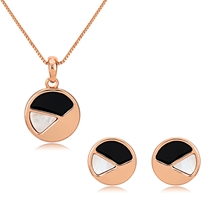 Show details for Classic Enamel Necklace and Earring Set with Worldwide Shipping