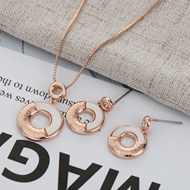 Picture of Affordable Rose Gold Plated White Necklace and Earring Set From Reliable Factory