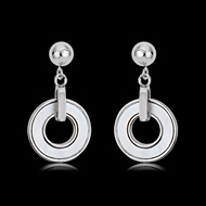 Picture of Classic Platinum Plated Dangle Earrings Direct from Factory