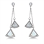 Show details for Copper or Brass White Dangle Earrings at Great Low Price