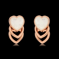 Picture of Designer Rose Gold Plated Shell Stud Earrings with No-Risk Return