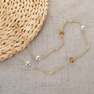 Show details for Zinc Alloy Gold Plated Long Chain Necklace in Flattering Style
