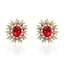 Show details for Beautiful Cubic Zirconia Red Stud Earrings