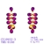 Picture of Attractive Purple Gold Plated Dangle Earrings For Your Occasions