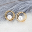 Show details for Classic Artificial Pearl Stud Earrings from Top Designer