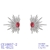 Picture of Buy Platinum Plated Red Big Stud Earrings with Wow Elements