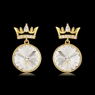 Picture of Reasonably Priced Gold Plated Cubic Zirconia Dangle Earrings from Reliable Manufacturer