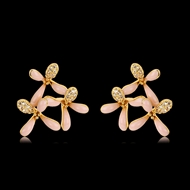 Picture of Delicate Gold Plated Big Stud Earrings with Fast Shipping