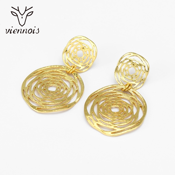 Picture of Funky Dubai Gold Plated Dangle Earrings