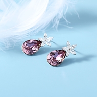 Picture of Brand New Purple Simple Stud Earrings with Full Guarantee