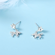 Picture of 925 Sterling Silver Simple Stud Earrings with Full Guarantee