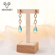 Picture of Inexpensive Rose Gold Plated Artificial Crystal Dangle Earrings from Reliable Manufacturer