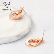 Picture of Zinc Alloy Gold Plated Stud Earrings with Full Guarantee