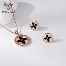 Show details for Impressive Black Classic Necklace and Earring Set with Low MOQ