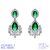 Picture of Pretty Cubic Zirconia Green Dangle Earrings