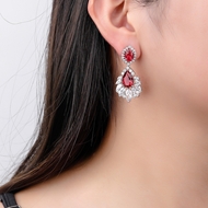 Picture of Inexpensive Platinum Plated Big Dangle Earrings from Reliable Manufacturer