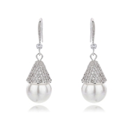 Picture of Charming White Luxury Dangle Earrings As a Gift