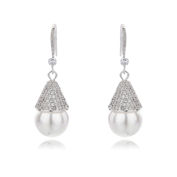 Picture of Charming White Luxury Dangle Earrings As a Gift